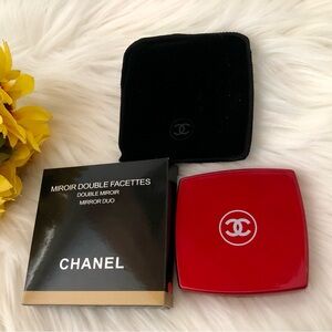 Chanel Mirror duo compact. Brand new in pouch/box. Metallic Chanel Red.